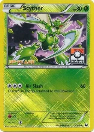 Scyther - 4/108 (Pokemon League) [3rd Place]/108  - Reverse Holofoil - Promo