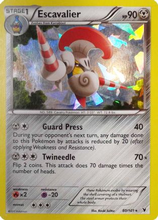 Escavalier - 80/101 (Cracked Ice Holo)/101  - Holofoil - Holo Rare