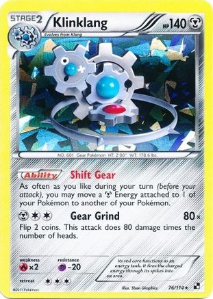 Klinklang - 76/114 (Cracked Ice Holo)/114  - Reverse Holofoil - Promo