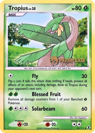 Tropius - 52/111 (Prerelease)/111  - Promo