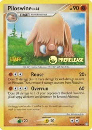 Piloswine - 46/100 (Prerelease) [Staff]/100  - Promo