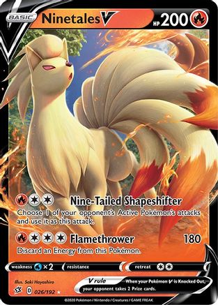 Ninetales V 026  - Holofoil - Ultra Rare