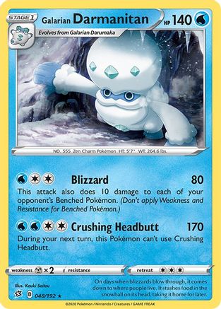 Darmanitan de Galar (048/192) [Épée et Bouclier : Rebel Clash] 