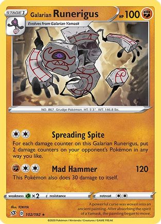 Galarian Runerigus 102  - Rare