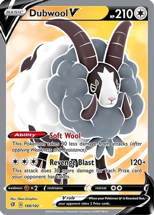 Dubwool V (Full Art) 188/192  - Holofoil - Ultra Rare