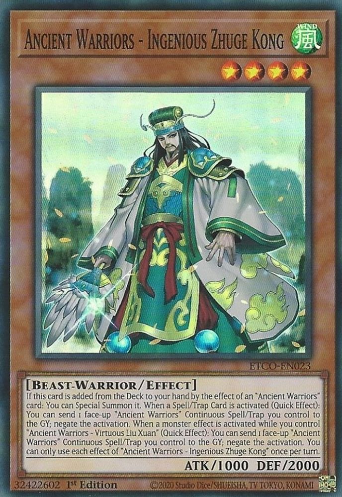 Ancient Warriors - Ingenious Zhuge Kong (ETCO-EN023) - Super Rare
