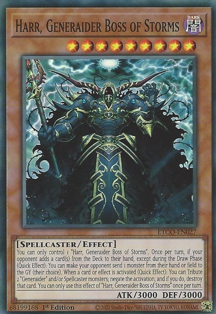 Harr, Generaider Boss of Storms (ETCO-EN027) - Super Rare