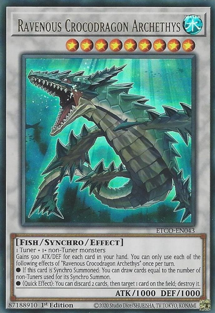 Ravenous Crocodragon Archethys (ETCO-EN043) - Ultra Rare
