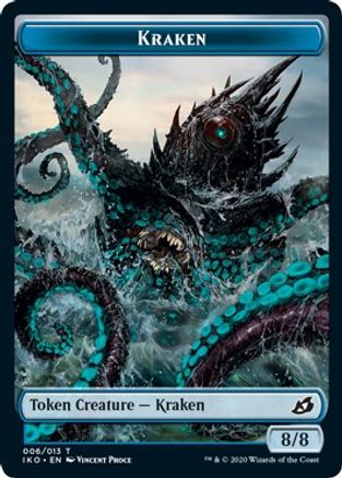 Kraken // Human Soldier (003) Double-sided Token (IKO-) - Ikoria: Lair of Behemoths Foil