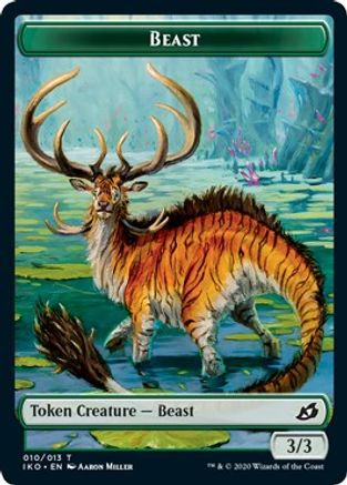 Beast // Human Soldier (004) Double-sided Token (IKO-) - Ikoria: Lair of Behemoths Foil