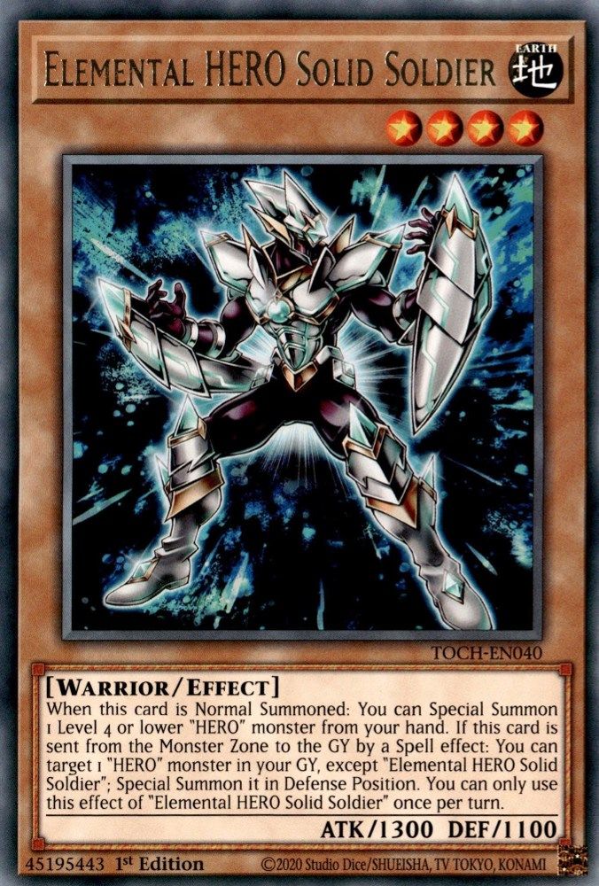 Elemental HERO Solid Soldier (TOCH-EN040) - Rare