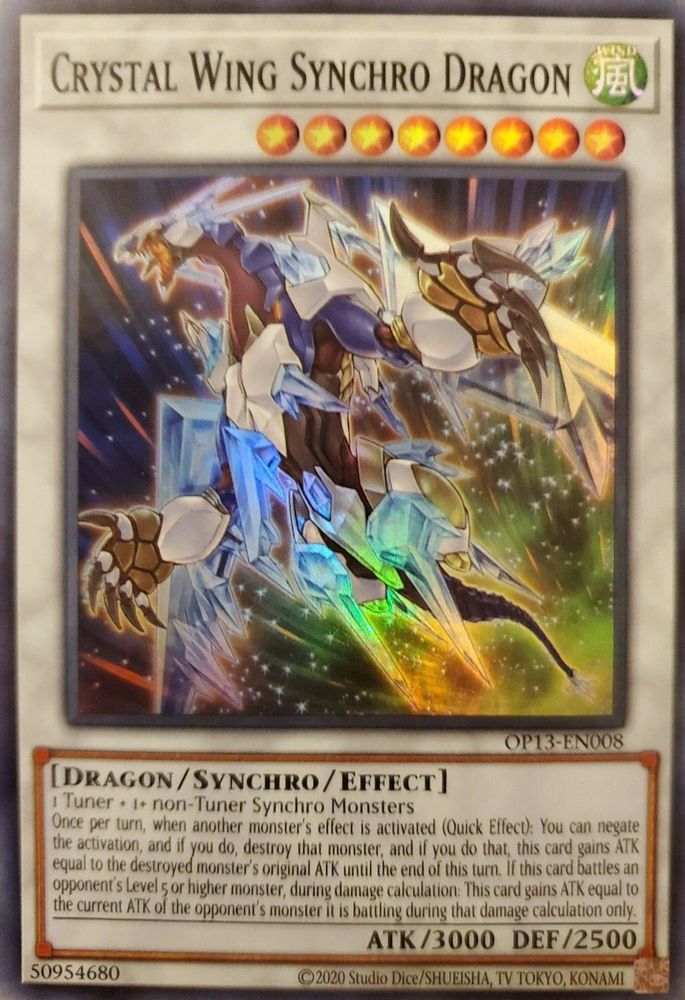 Crystal Wing Synchro Dragon (OP13-EN008) - Super Rare