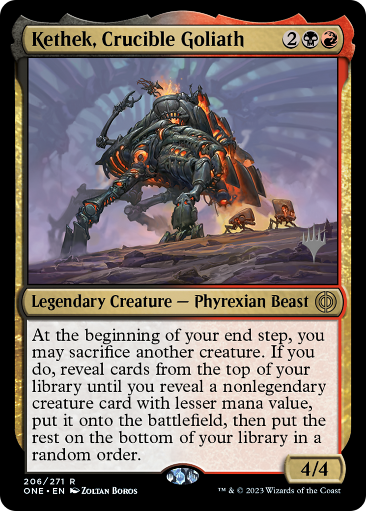 Kethek, Crucible Goliath (Pack promotionnel) [Phyrexia : All Will Be One Promos] 