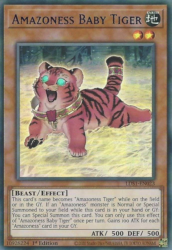 Amazoness Bébé Tigre (Bleu) [LDS1-EN023] Ultra Rare 