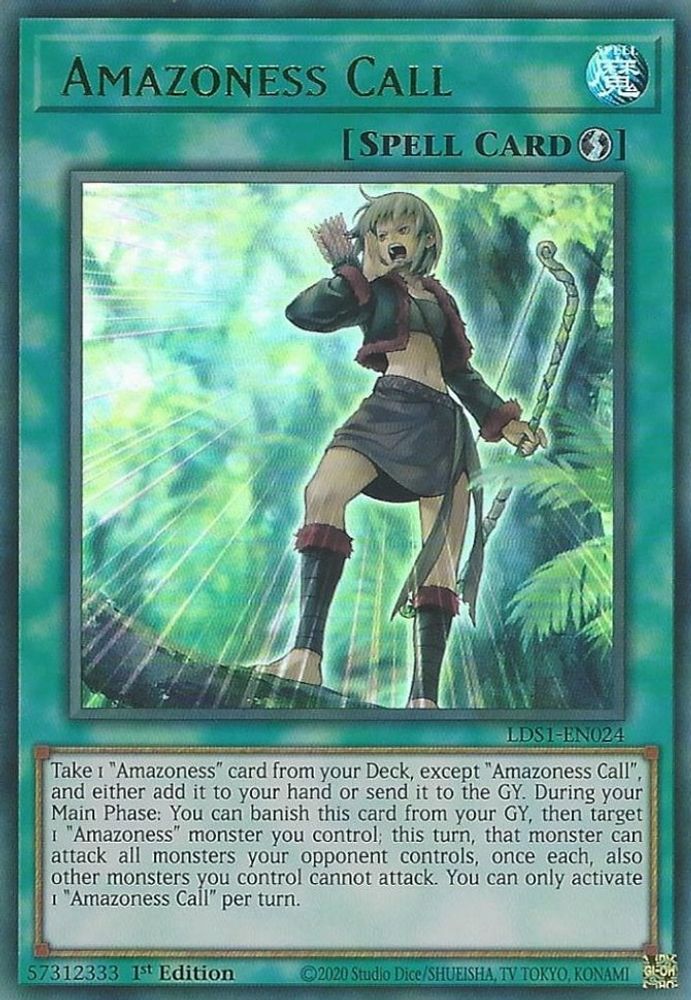 Amazoness Call (Green) (LDS1-EN024) - Ultra Rare