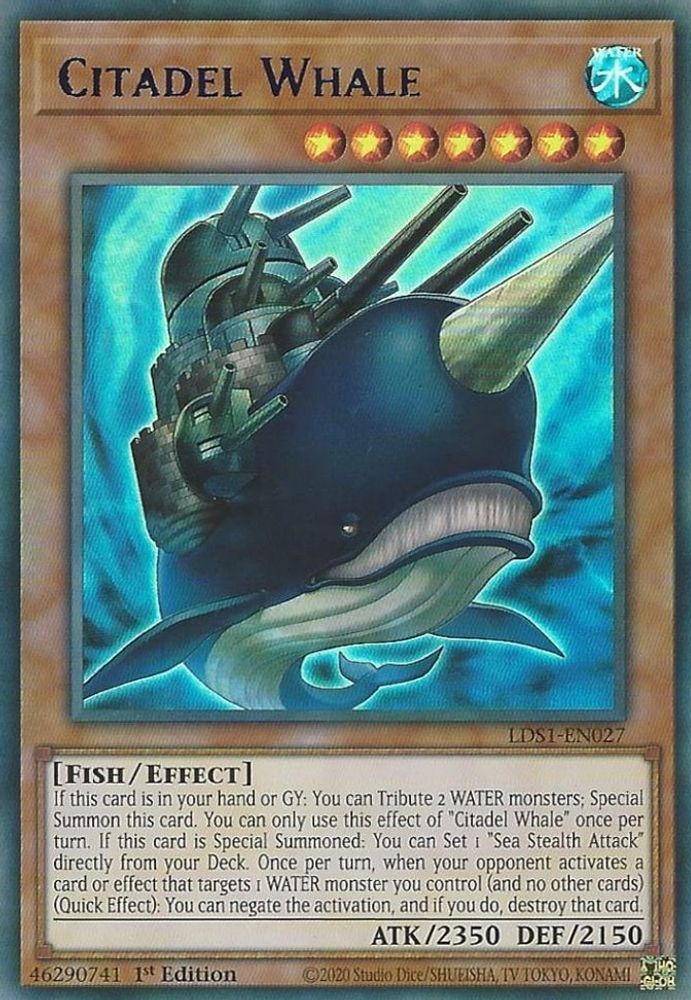 Citadel Whale (Blue) (LDS1-EN027) - Ultra Rare