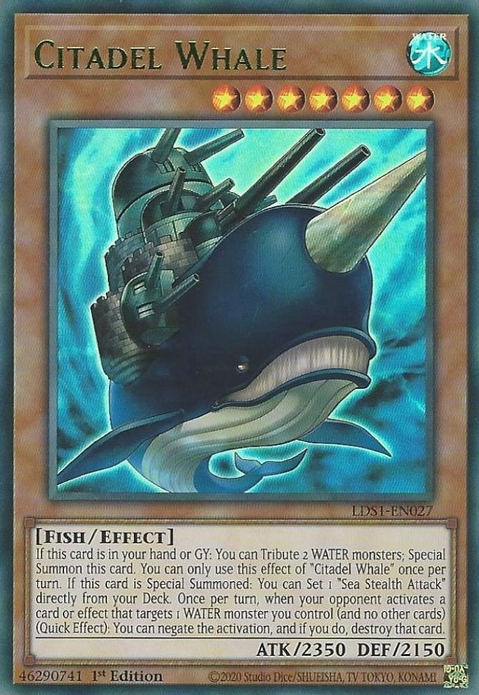Citadel Whale (Green) (LDS1-EN027) - Ultra Rare