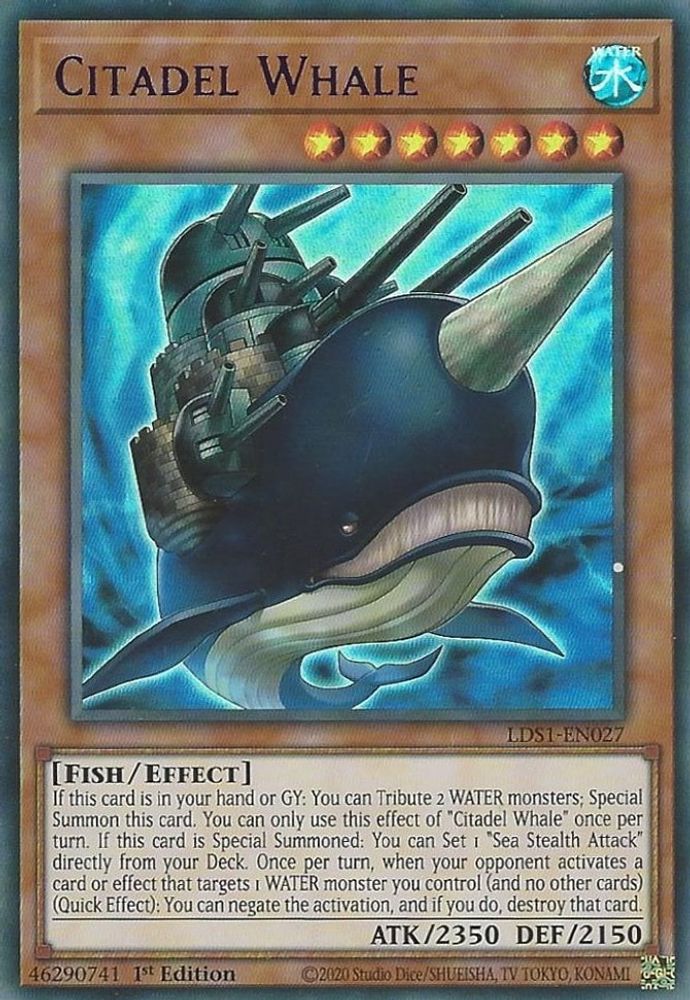 Citadel Whale (Purple) (LDS1-EN027) - Ultra Rare