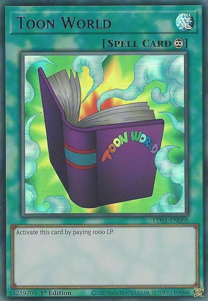 Toon World (Purple) (LDS1-EN068) - Ultra Rare