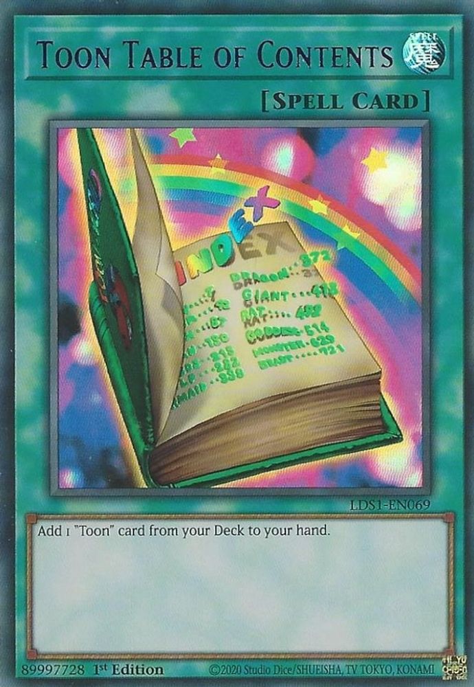 Toon Table of Contents (Purple) (LDS1-EN069) - Ultra Rare