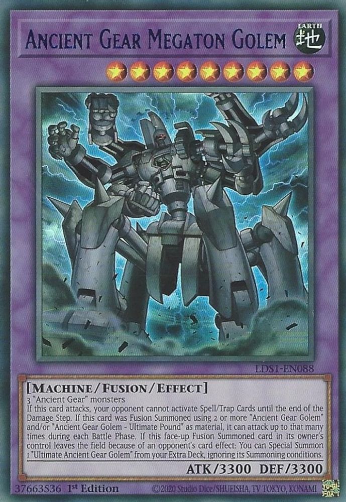Ancient Gear Megaton Golem (Blue) (LDS1-EN088) - Ultra Rare