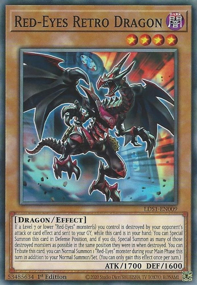 Red-Eyes Retro Dragon (LDS1-EN009) - Common