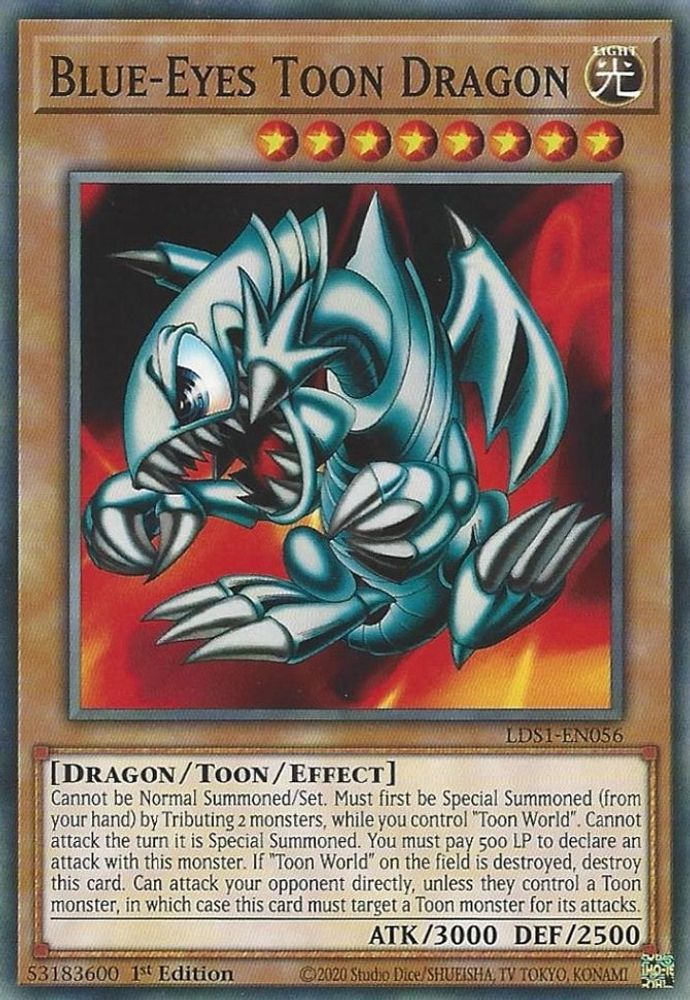 Blue-Eyes Toon Dragon (LDS1-EN056) - Common