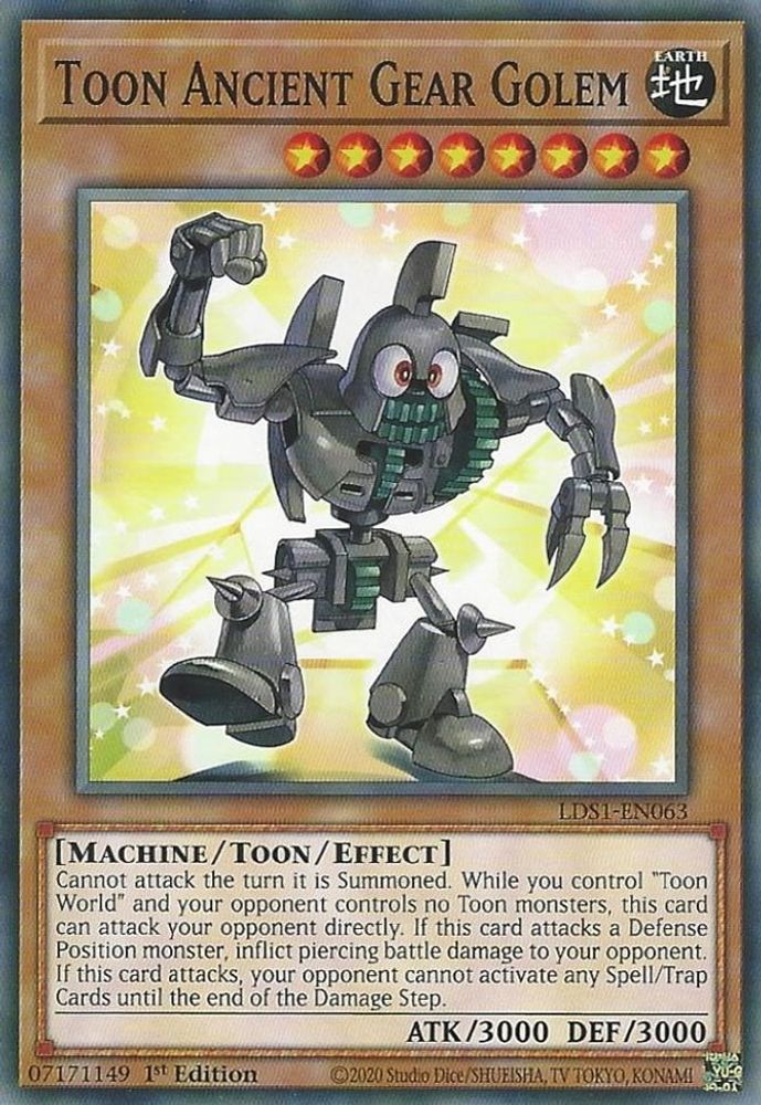 Toon Ancient Gear Golem (LDS1-EN063) - Common