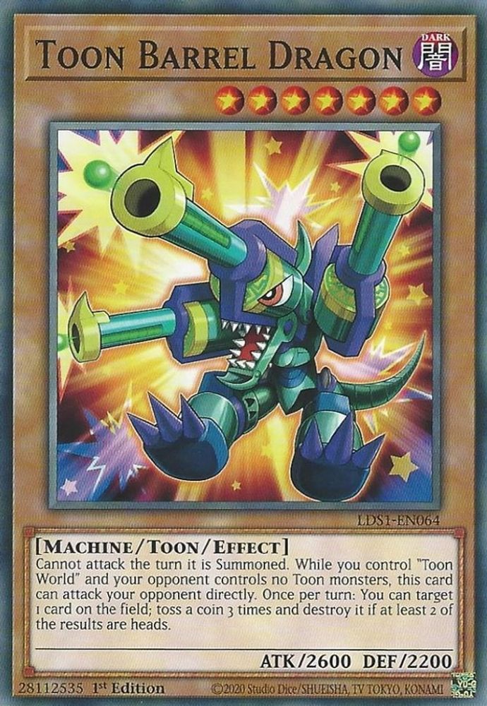 Toon Barrel Dragon (LDS1-EN064) - Common