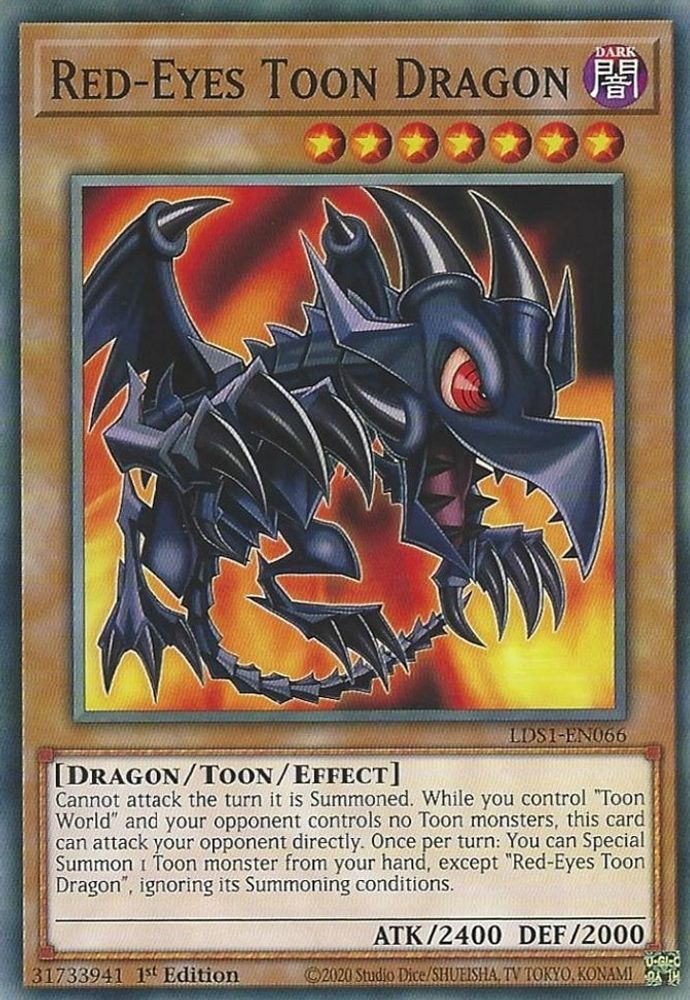 Red-Eyes Toon Dragon (LDS1-EN066) - Common