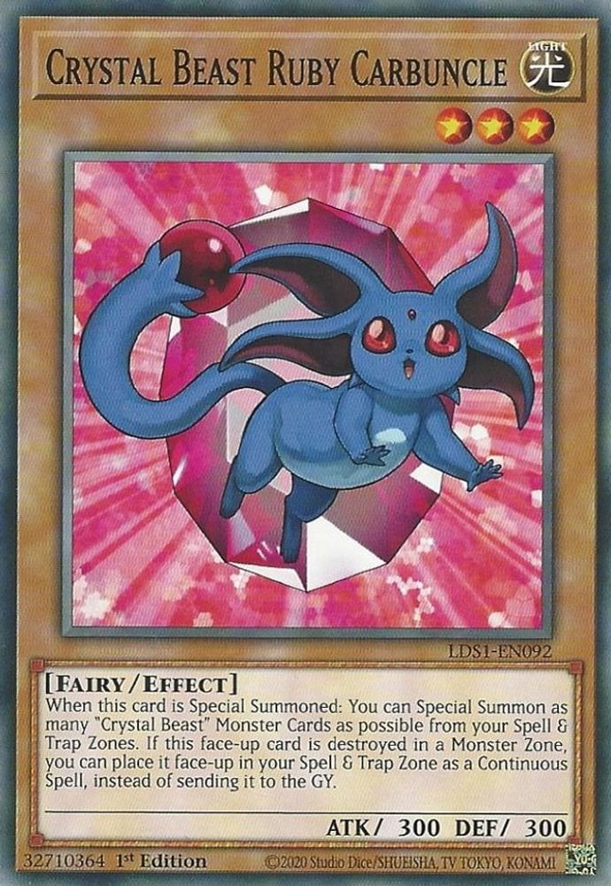 Carbuncle rubis bête de cristal [LDS1-EN092] commun 