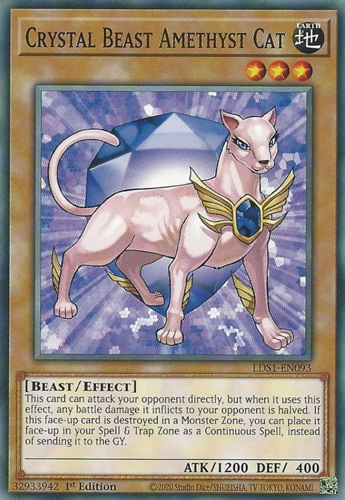 Crystal Beast Amethyst Cat (LDS1-EN093) - Common