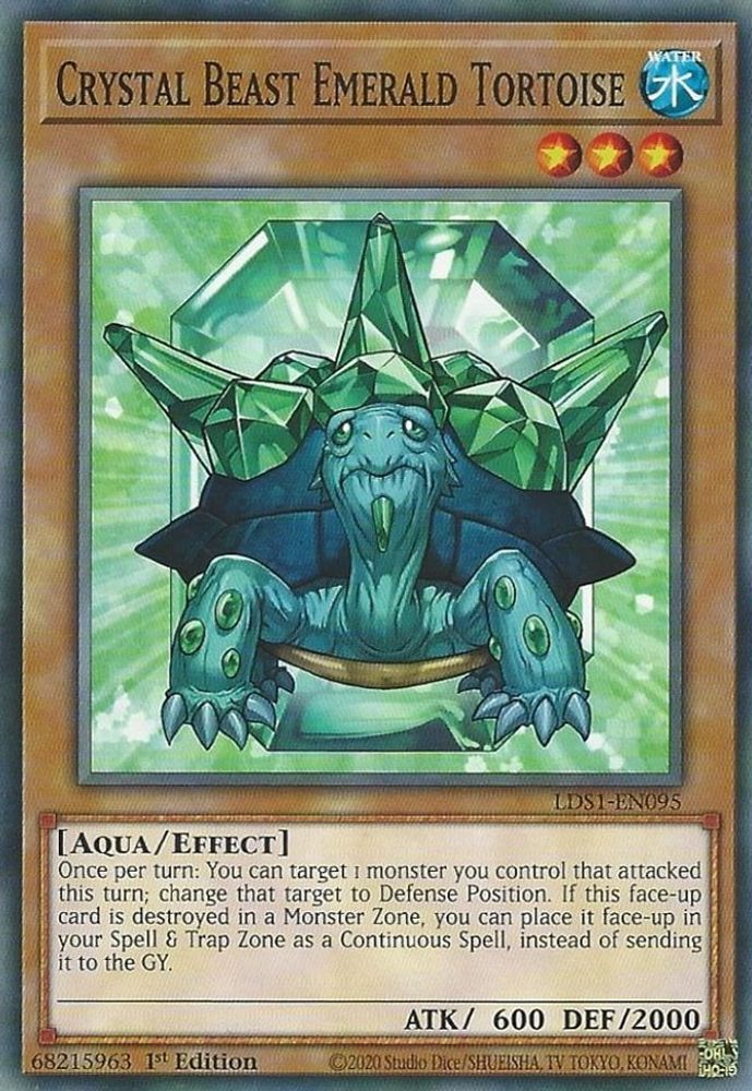 Crystal Beast Emerald Tortoise (LDS1-EN095) - Common