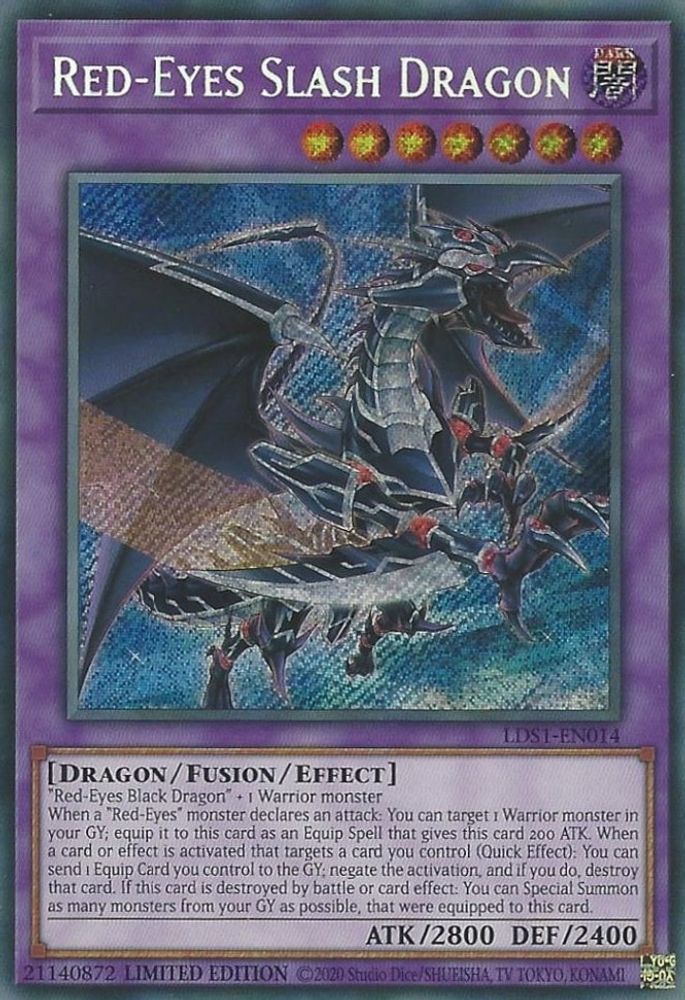 Dragon Slash aux Yeux Rouges [LDS1-EN014] Secret Rare 