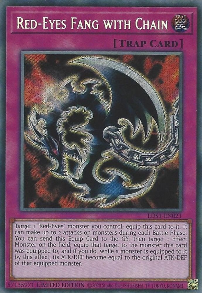 Croc aux yeux rouges avec chaîne [LDS1-EN021] Secret Rare 
