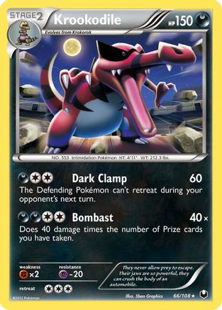 Krookodile (66/108) (Thème Deck exclusif) [Noir et blanc : Dark Explorers] 
