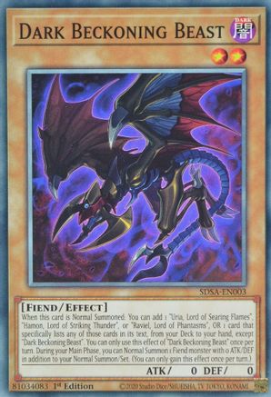 Dark Beckoning Beast (SDSA-EN003) - Structure Deck: Sacred Beasts 1st Edition