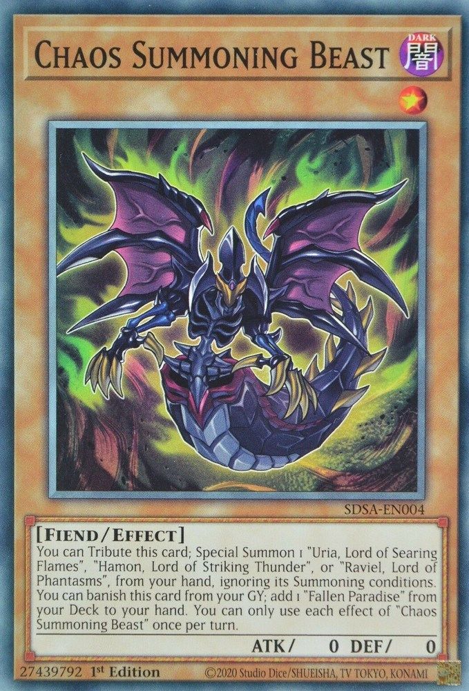 Chaos Summoning Beast (SDSA-EN004) - Common
