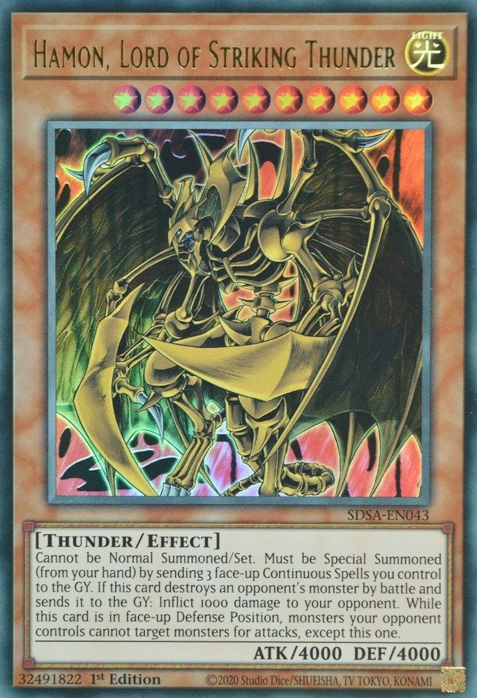 Hamon, Lord of Striking Thunder (SDSA-EN043) - Ultra Rare