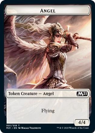 Angel // Treasure Double-sided Token (M21-001) - Core Set 2021 Foil