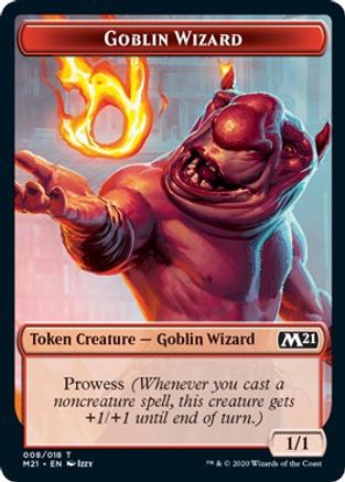 Goblin Wizard // Weird Double-sided Token (M21-008) - Core Set 2021 Foil