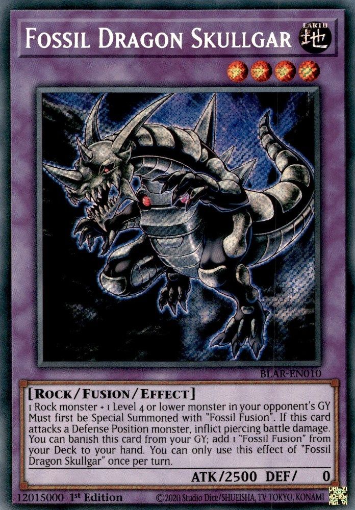 Fossil Dragon Skullgar (BLAR-EN010) - Secret Rare