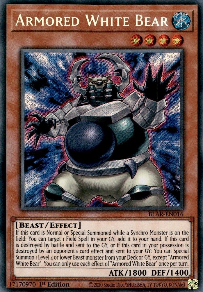 Armored White Bear (BLAR-EN016) - Secret Rare