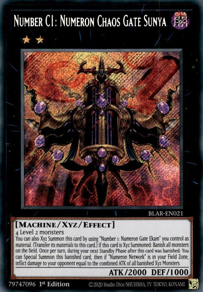 Number C1: Numeron Chaos Gate Sunya (BLAR-EN021) - Secret Rare