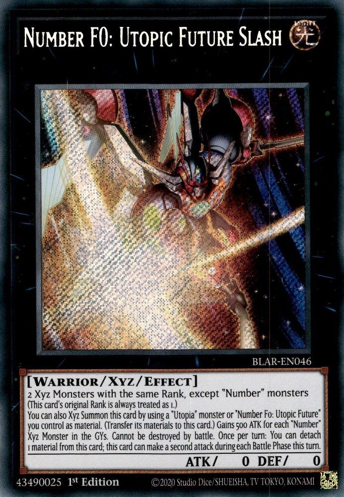 Number F0: Utopic Future Slash (BLAR-EN046) - Secret Rare