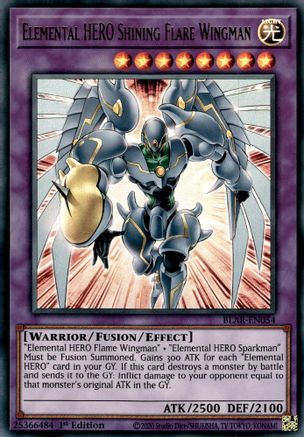 Elemental Hero Shining Flare Wingman [BLAR-EN054] Ultra Rare