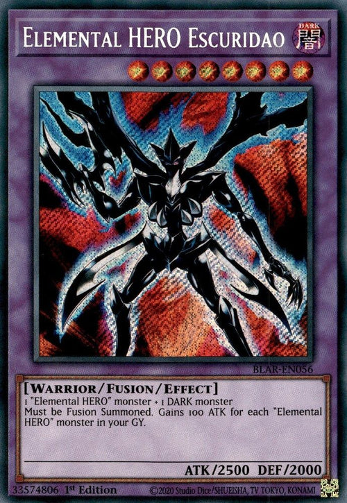 Elemental HERO Escuridao (BLAR-EN056) - Secret Rare