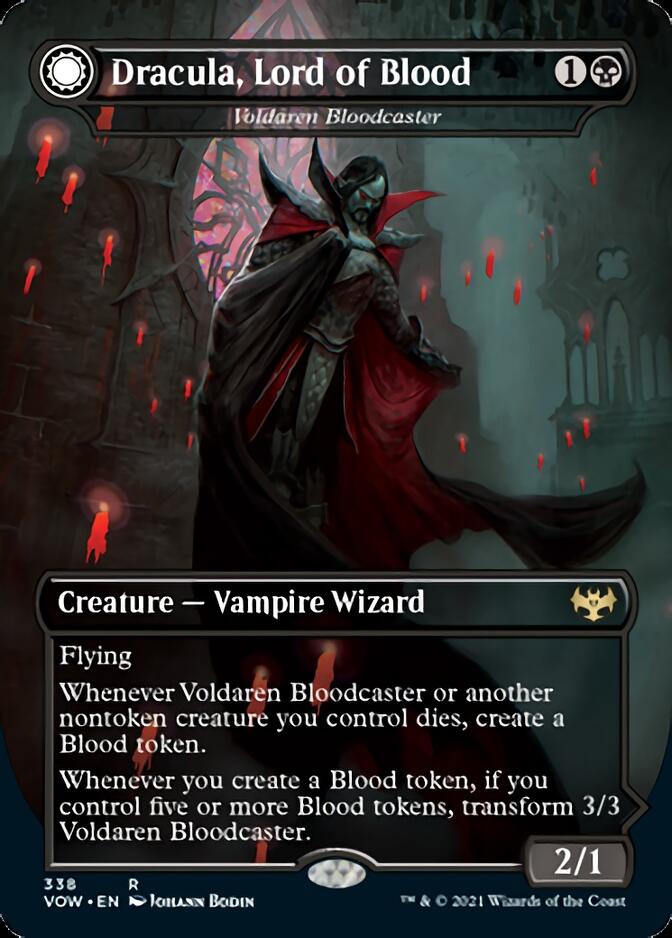 Dracula, Lord of Blood - Voldaren Bloodcaster (VOW-338) - Innistrad: Crimson Vow: (Double Faced Transform) (Borderless)