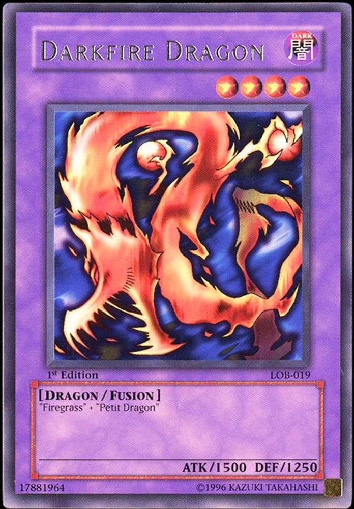 Darkfire Dragon (LOB-019) - Rare