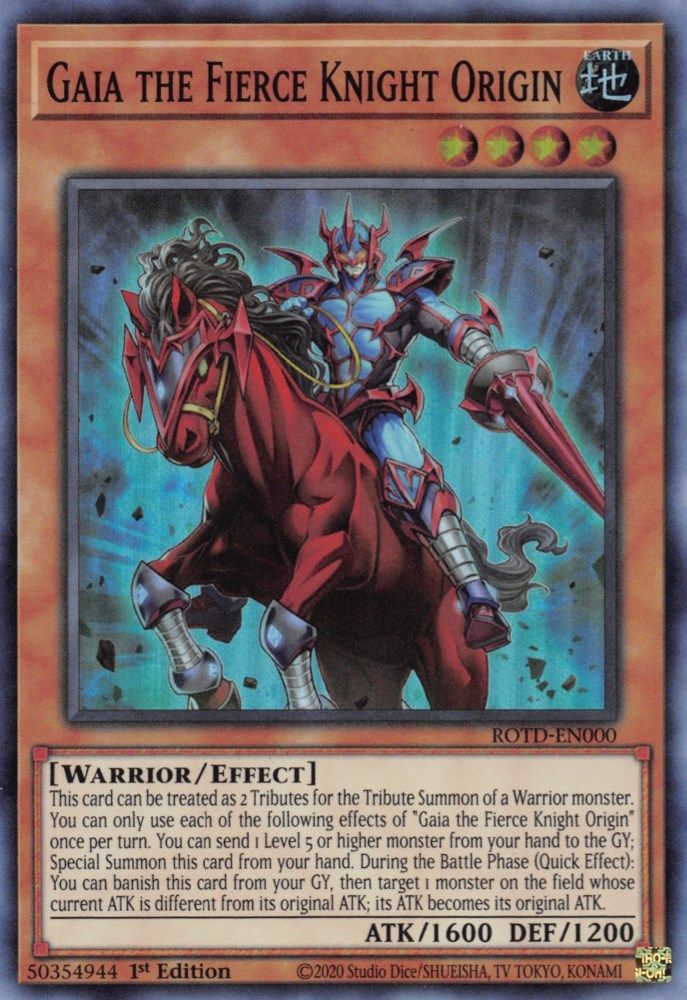 Gaia the Fierce Knight Origin (ROTD-EN000) - Super Rare